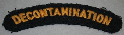 WW2 Civil Defence Decontamination shoulder title (woven).