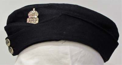 WW2 ARP Civil Defence Dark Wool Side Cap (side).