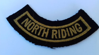 WW2 embroidered Civil Defence area marking for North Riding.