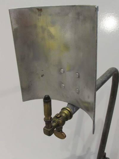 WW2 ARP rescue services emergency carbide lamp - reflector shield.