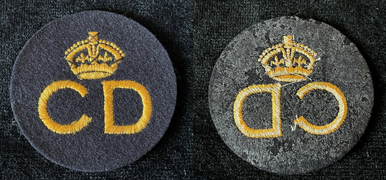 WW2 Civil Defence CD Breast Badge #1