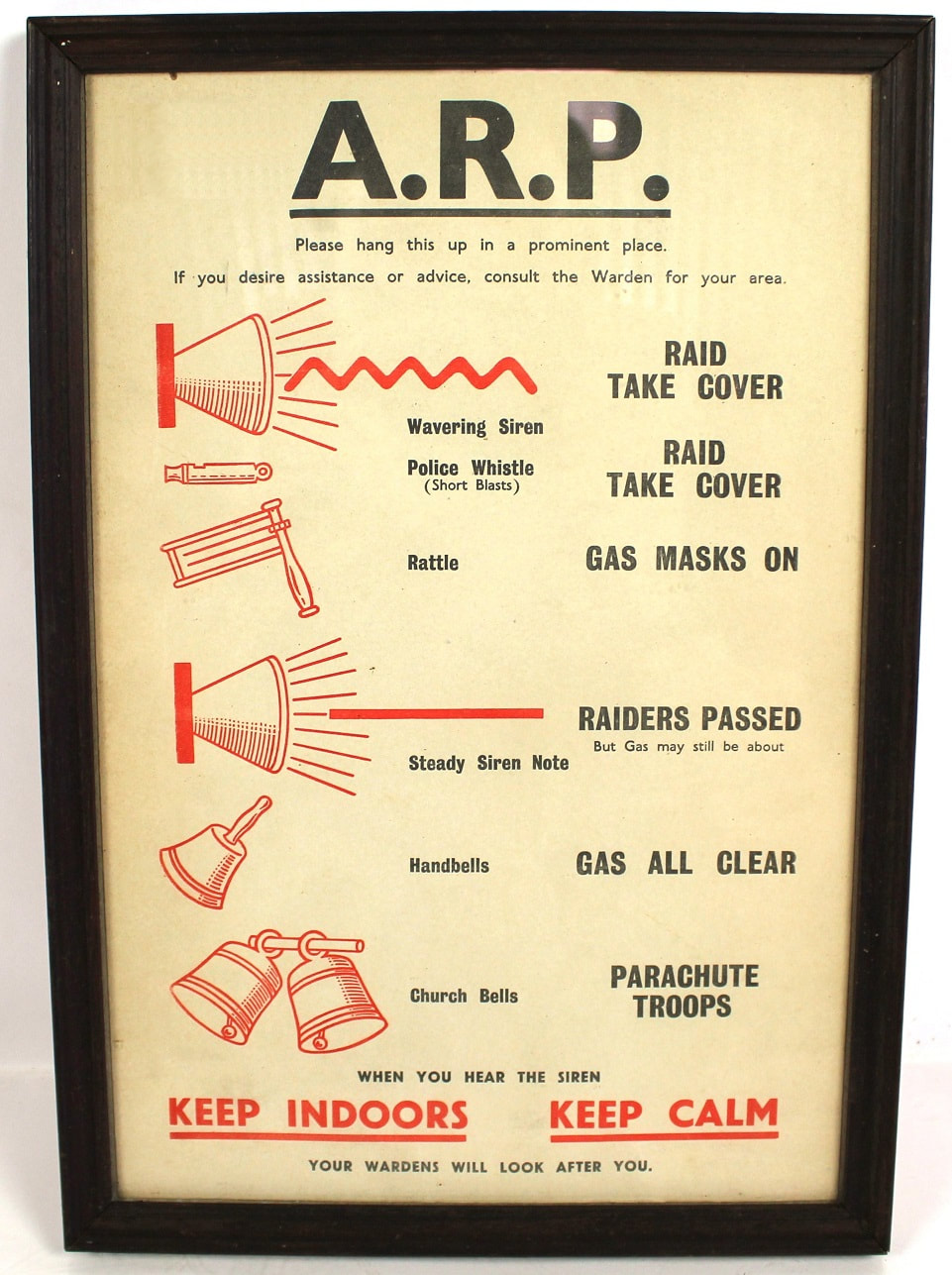 WW2 Air Raid Siren Alert Poster