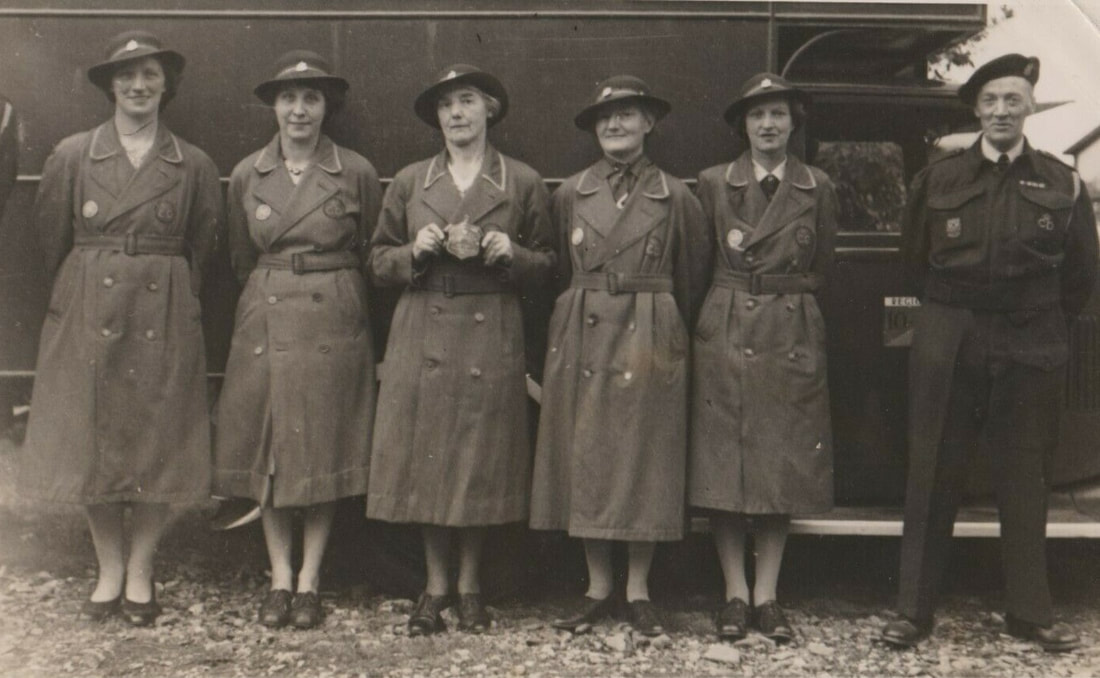 WW2 Civil Defence Mobile Unit Wearing Gabardine Coats