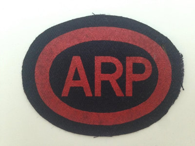Printed Oval ARP Breast Badge (Blacked Out Britain)