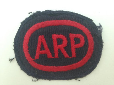 Embroidered Oval ARP Breast Badge (Blacked Out Britain)