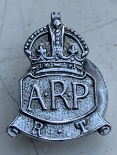 ARP Badge Plus Letter R & T (Richard Thomas Steel Works, Ebbw Vale)
