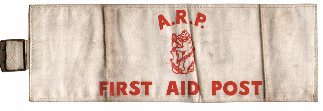 WW2 Warwickshire ARP Civil Defence First Aid Post Armband