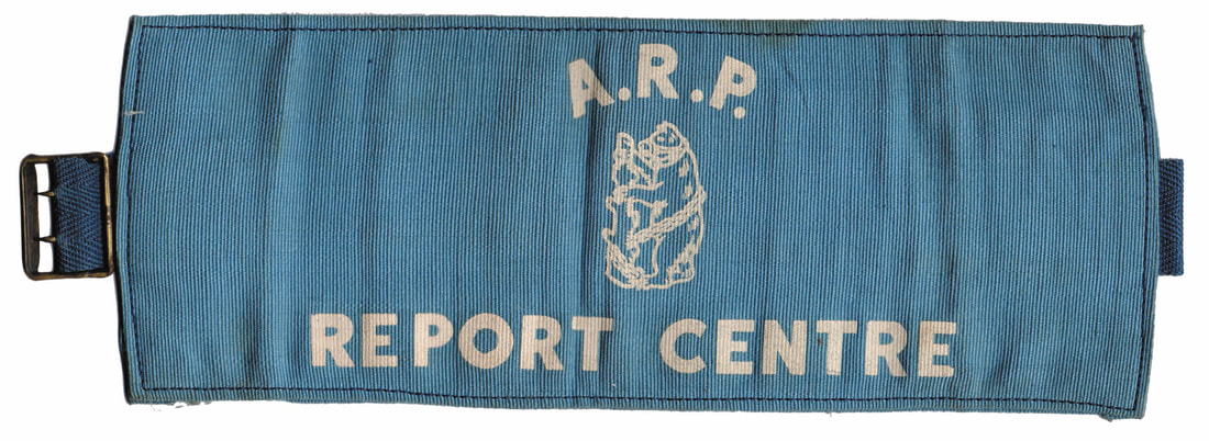 WW2 Warwickshire ARP Civil Defence Report Centre Armband