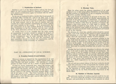 Air Raid Precautions Memorandum No. 4 Air Raid Wardens 1937 (Operation).