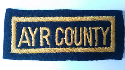 WW2 Ayr County Civil Defence Area Marking BAdge.