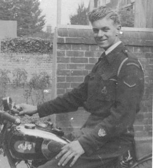 George Turner - a WW2 Civil Defence Messenger with Dispatch Rider sleeve badge.