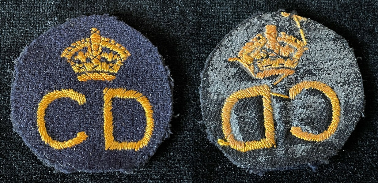 WW2 Civil Defence CD Breast Badge #2
