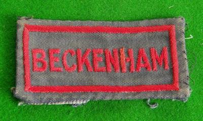 WW2 Beckenham Civil Defence Local Area Marking Badge