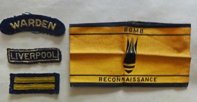 Bomb Reconnaissance Armband, Area Marking, Shoulder Title & Rank Badge