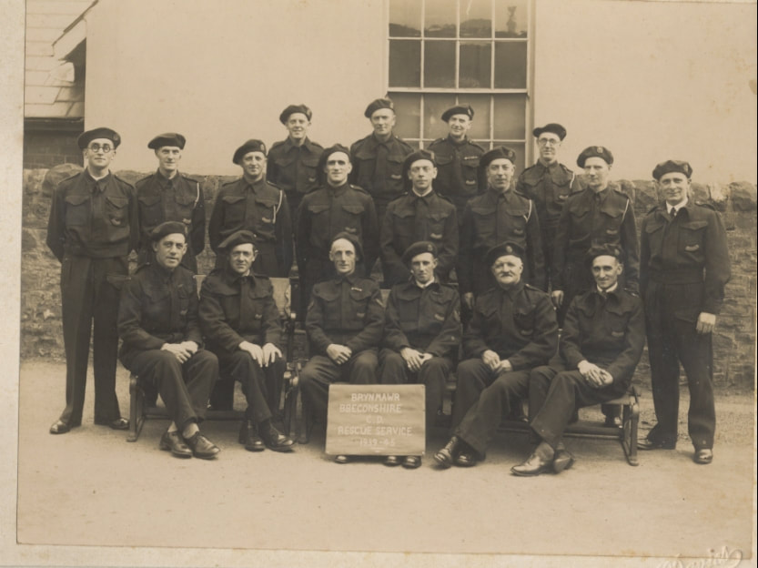 WW2 Civil Defence Rescue Squad Members, Brynmawr