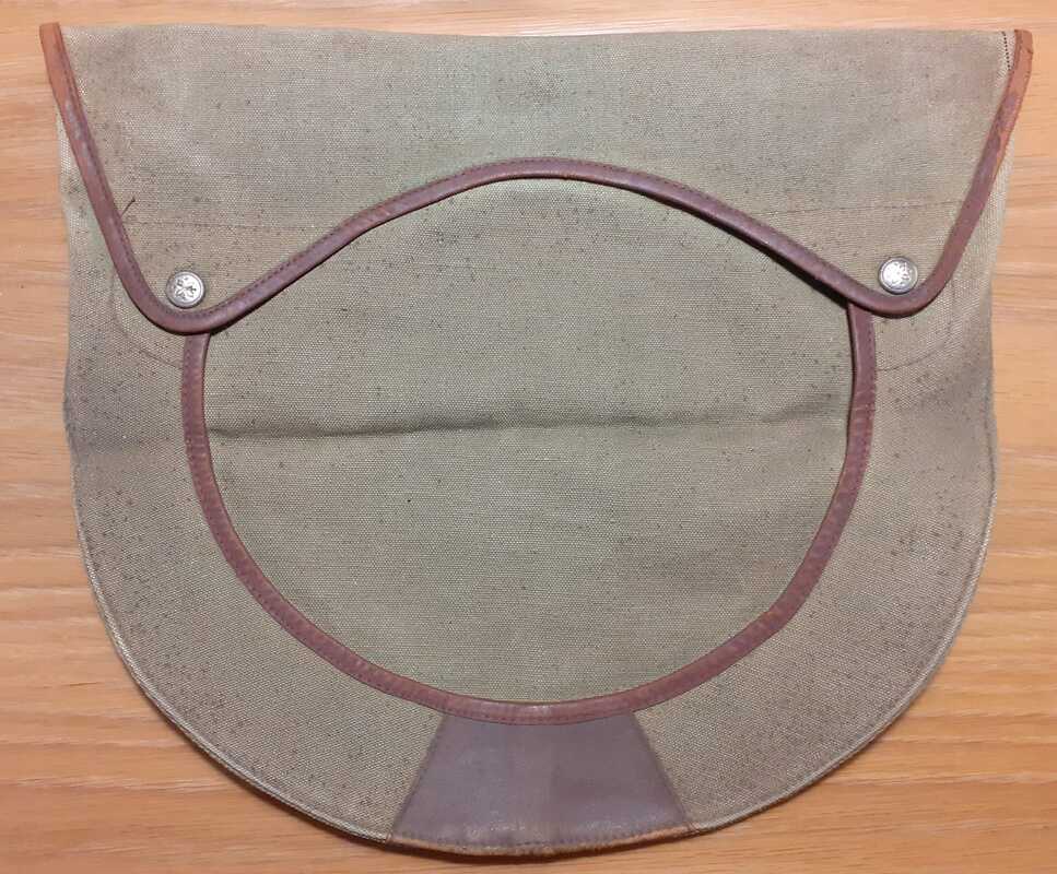 Canvas And Leather Trim Helmet Carrier - rear