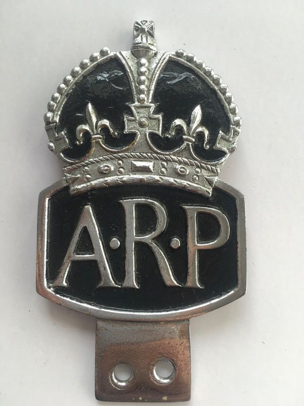 WW2 ARP Car Bumper Mascot Badge