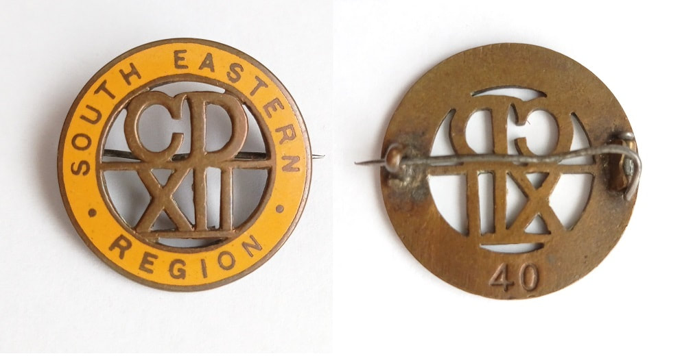 Civil Defence South Eastern Region XII Cap Badge