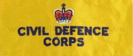 Civil Defence Corps yellow armband