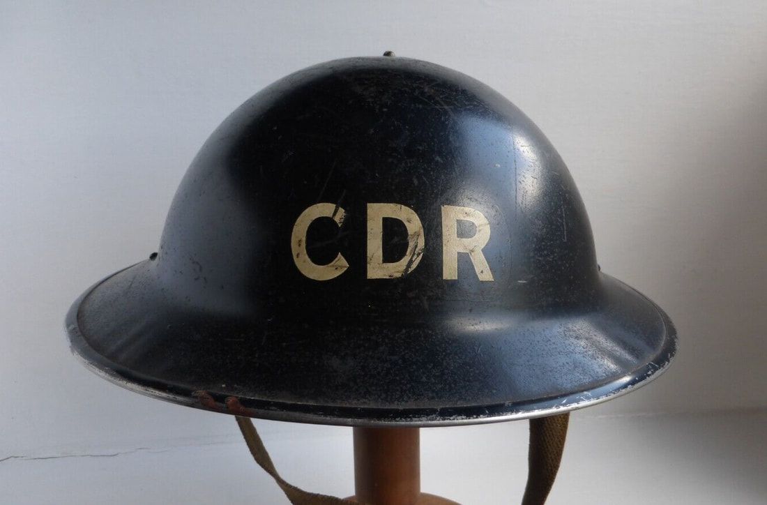WW2 Civil Defence Reserve Black Helmet