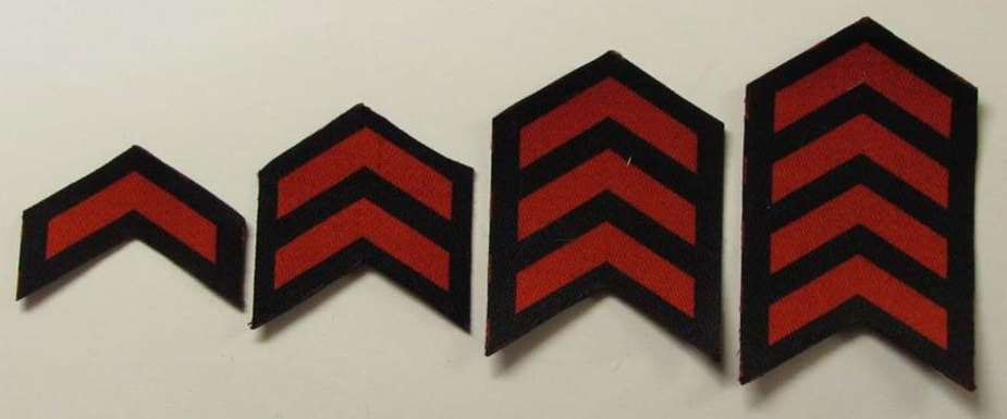 Printed service chevron - each chevron for 12 months' service in the Civil Defence