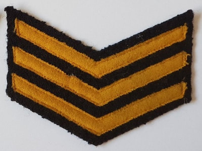 Standard pattern Civil Defence triple chevrons rank badge