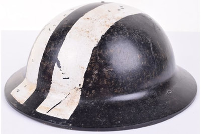 WW2 Bakelite ARP 'Controller' Helmet (back)