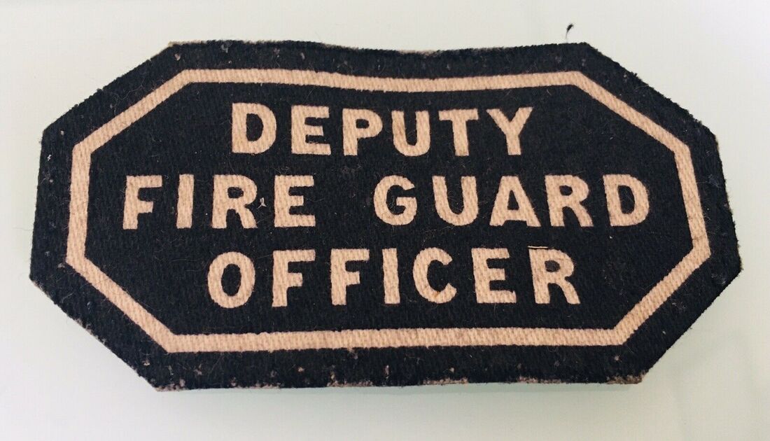 WW2 Deputy Fire Guard Officer Printed Shoulder Title Badge