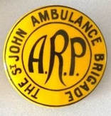St. John Ambulance Brigade ARP lapel badge.