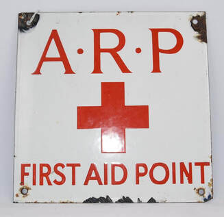 Enamel ARP FIRST AID POINT sign