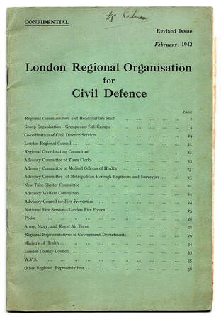 1942 overview of the London Regional Organisation for Civil Defence