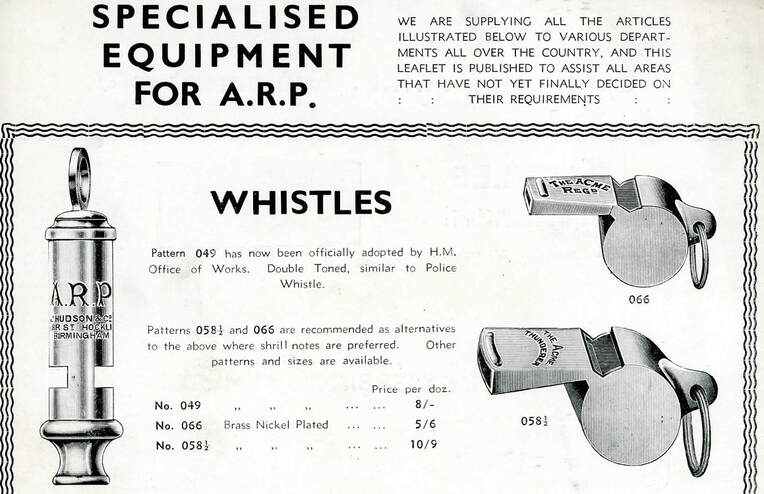 ACME whistles advert including the ARP whistle