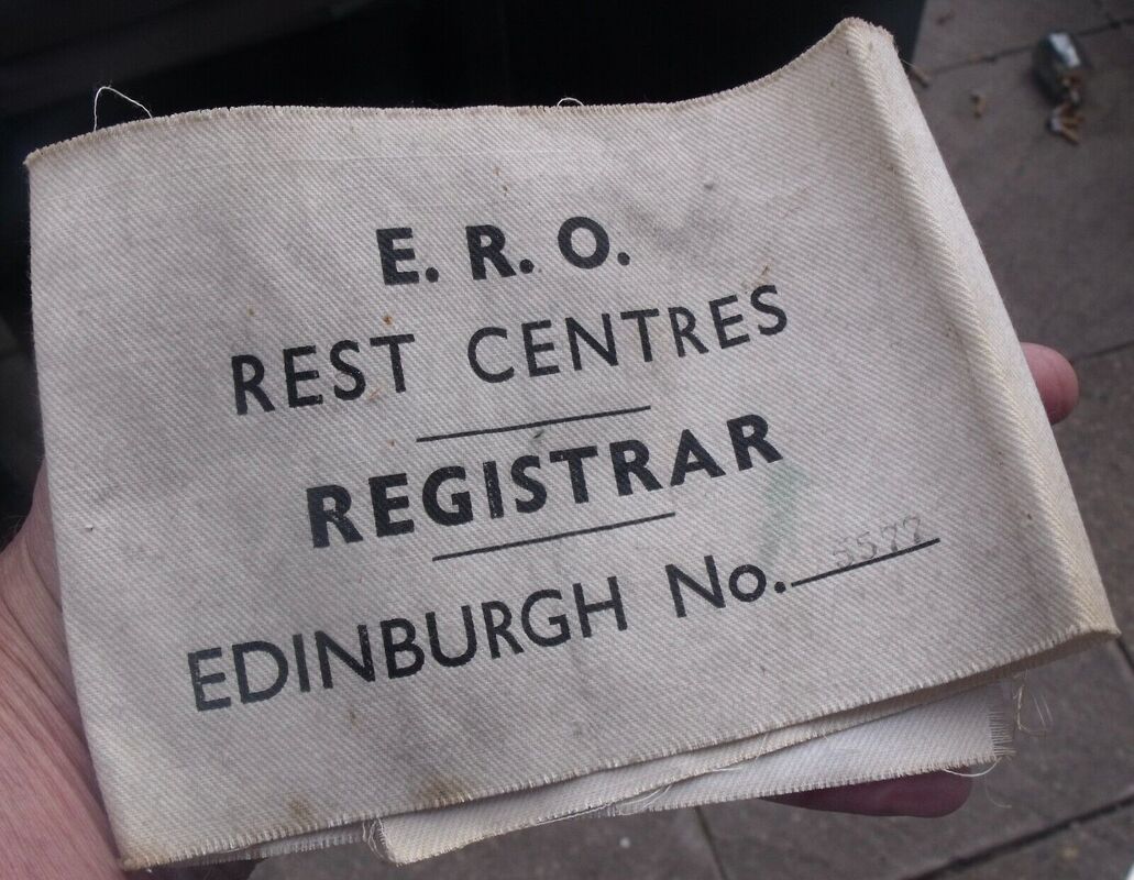 Scottish Emergency Relief Organisation (ERO) Rest Centres Registrar Edinburgh Armband