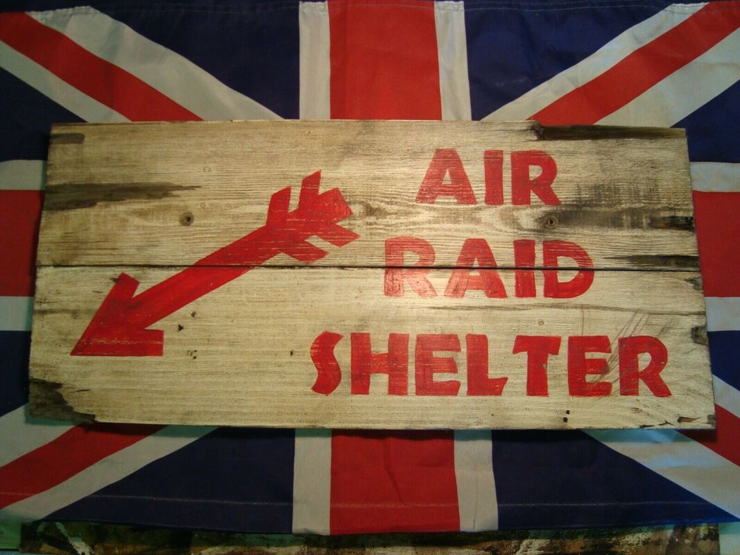 Fake Air Raid Shelter Sign 2