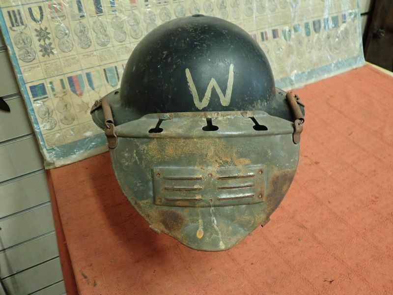 Fake WW2 Fire Guard Helmet Visor Front