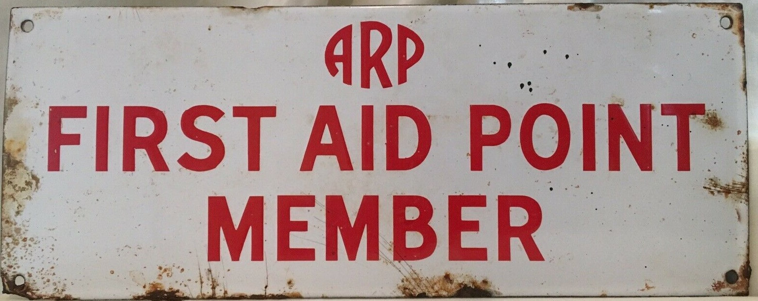 WW2 ARP First Aid Point Member Sign