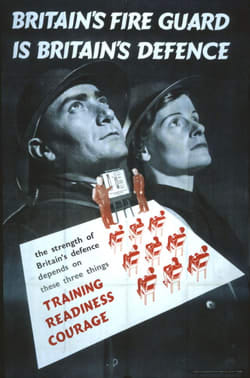 WW2 Fire Guard recruitment poster