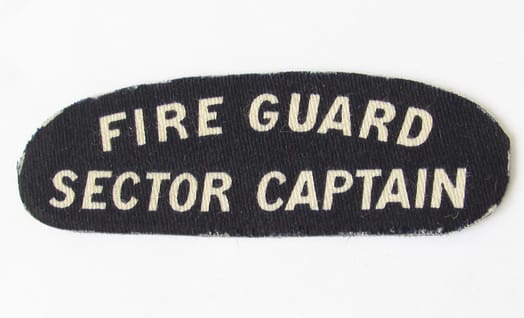 Fire Guard Sector Captain shoulder title