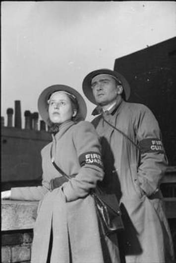 Fire Guards on duty during second world war