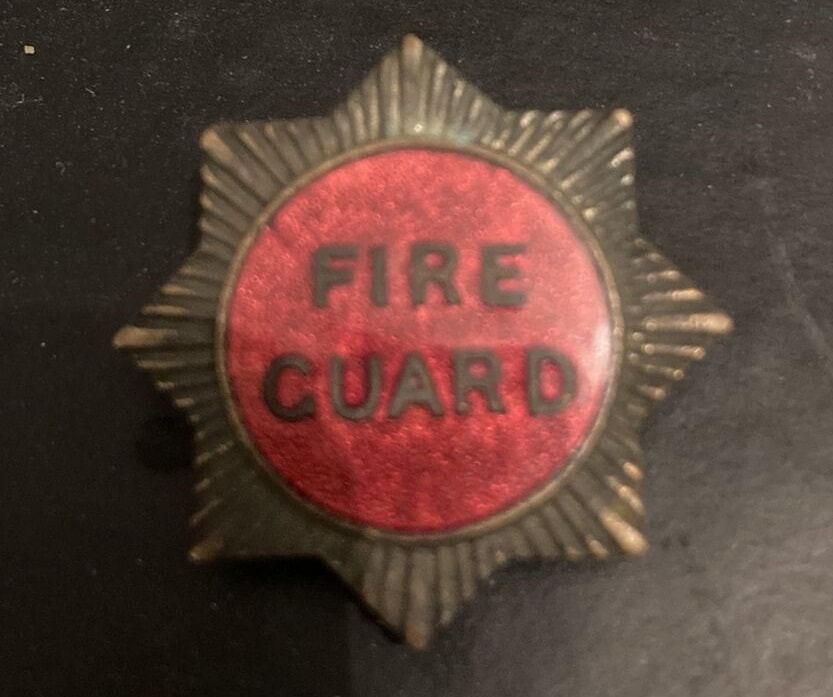 Scarce WW2 Fire Guard Lapel Badge