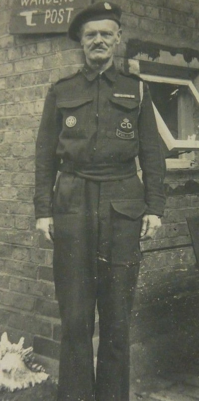 WW2 Fulham ARP Warden (portrait)
