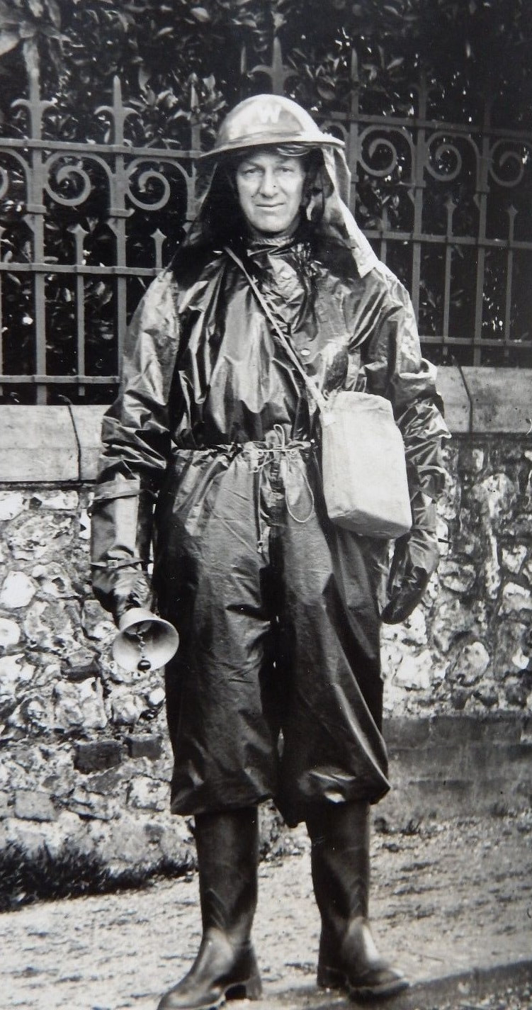 WW2 Portrait Of A Gas Decontamination Squad Member, 1940