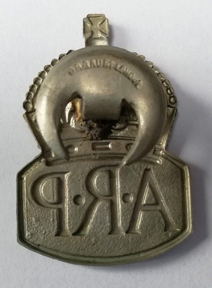 JR Gaunt German Silver ARP Lapel Badge