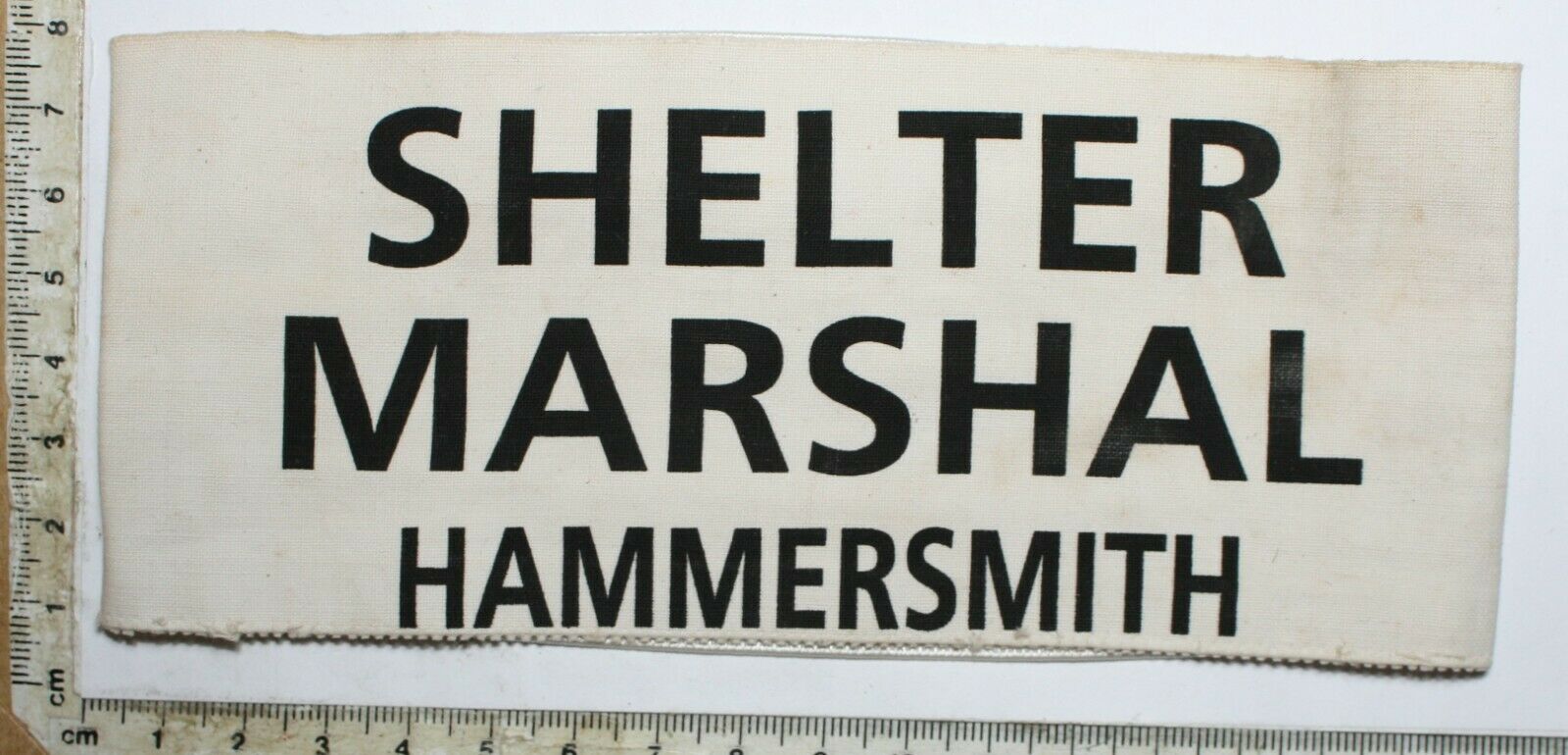 Fake Reproduction WW2 Shelter Marshal Hammersmith Armband (Front)