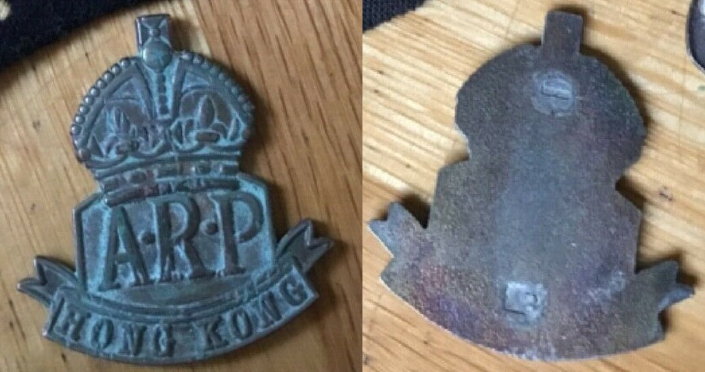 Fake WW2 Hong Kong ARP badge