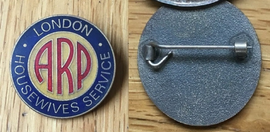 Fake WW2 London Housewives Service ARP Enamel Badge