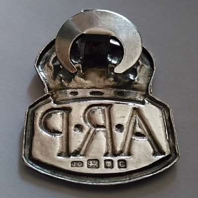 JC (Sir John Herbert McCutcheon Craig) London 1938 (C) silver hallmarks found on ARP badge
