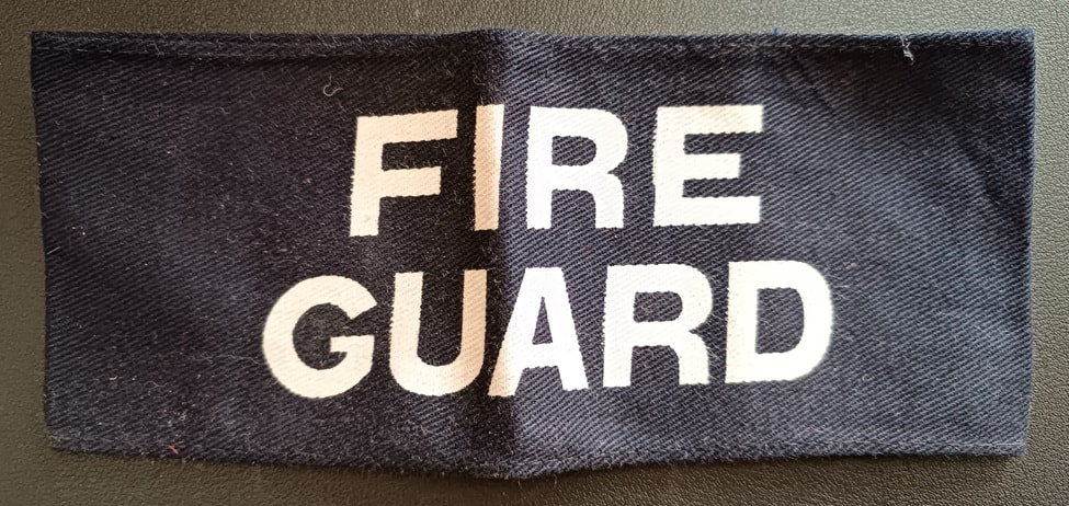 Cotton twill white lettering FIRE GUARD armlet (armband)