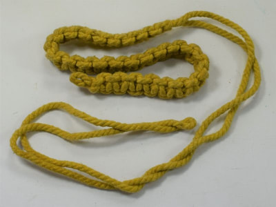 WW2 ARP Warden and Civil Defence Yellow Shoulder Lanyard.