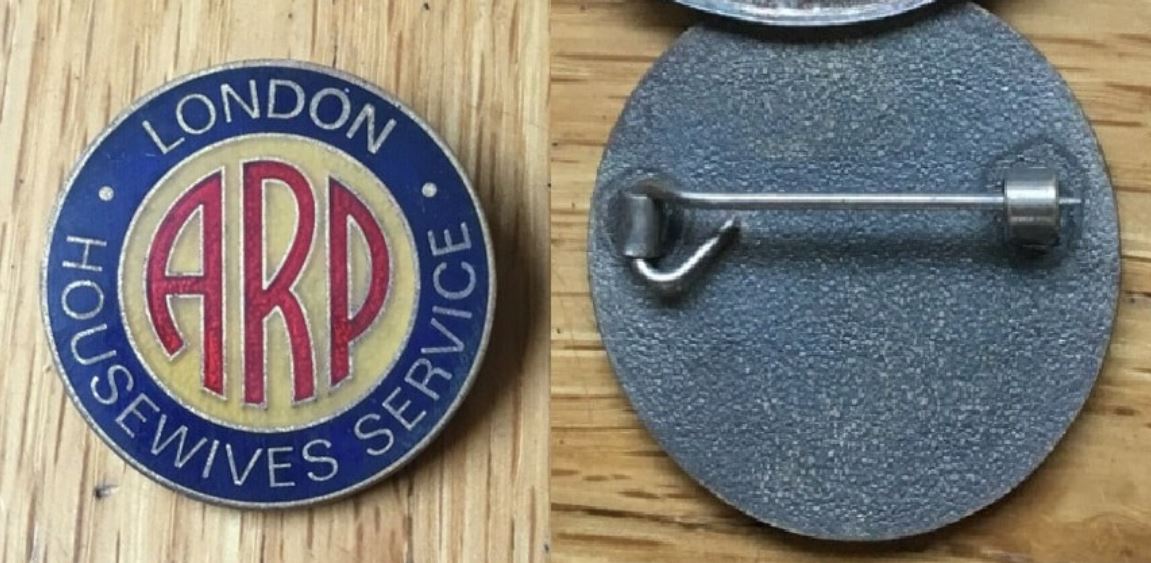 Fake WW2 London Housewives Service enamel badge